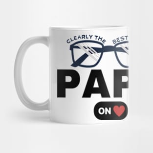 Custom PAPA Shirt - clearly the best dad Mug